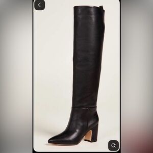 Sam Edelman Black Leather Over the Knee Boots